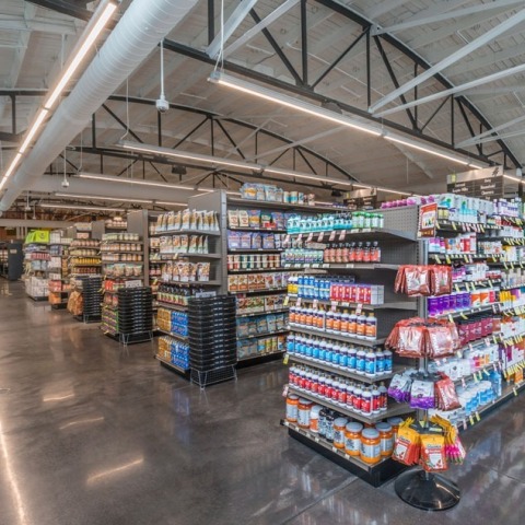 Interior view of the Turnip Truck west grocery store