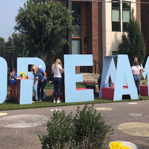 Crain Volunteers Dream Team Transforms Parking Space Into Park