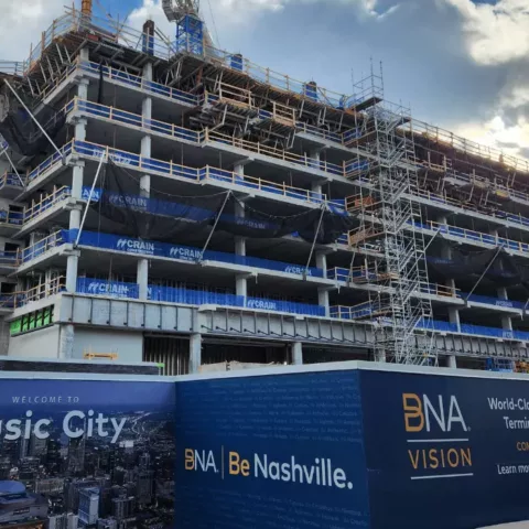 BNA nashville airport under construction.